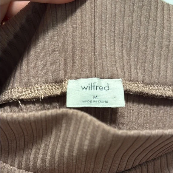 Aritzia Brown Off-Shoulder Ribbed Top - Picture 2 of 3